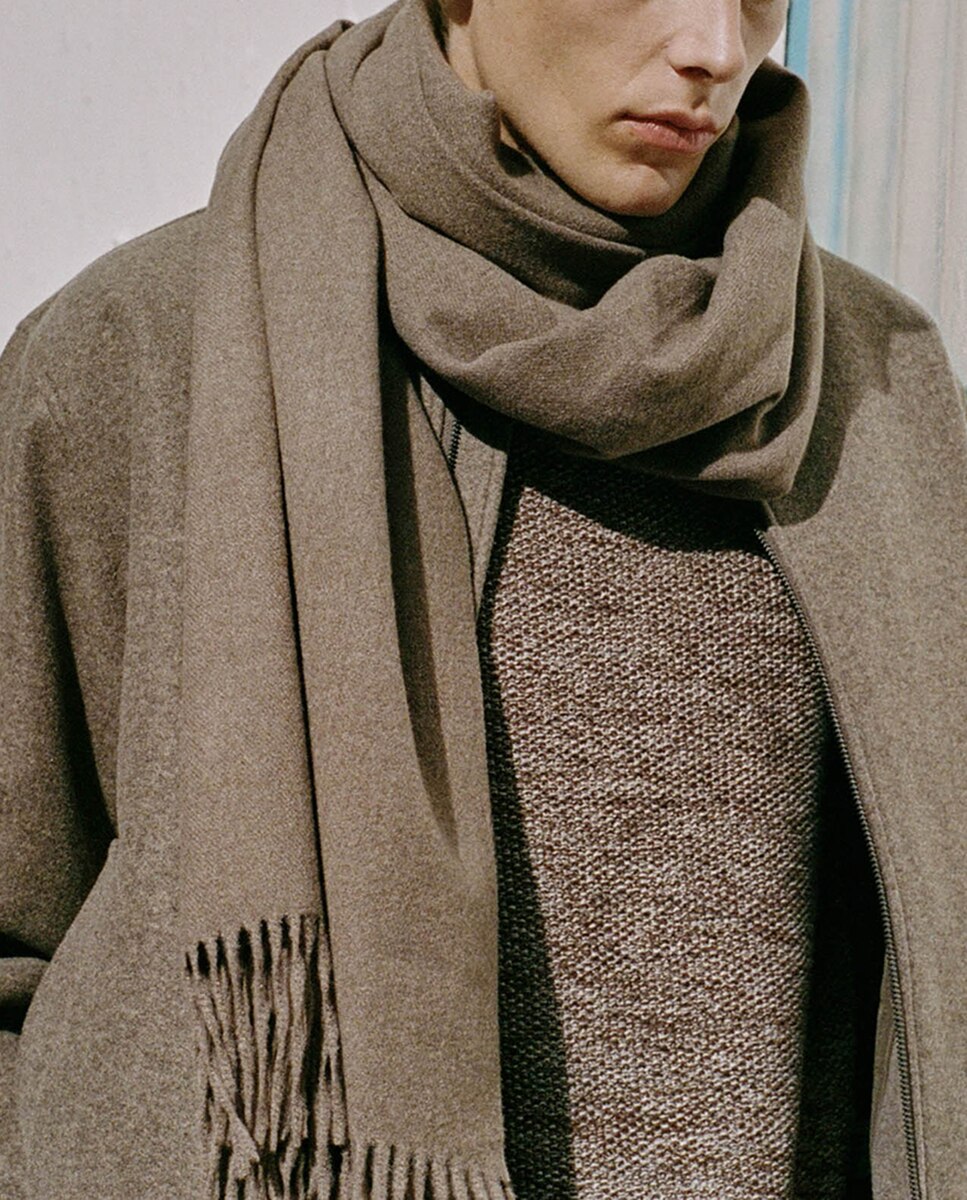 Cachecol Liso Cinzento-2