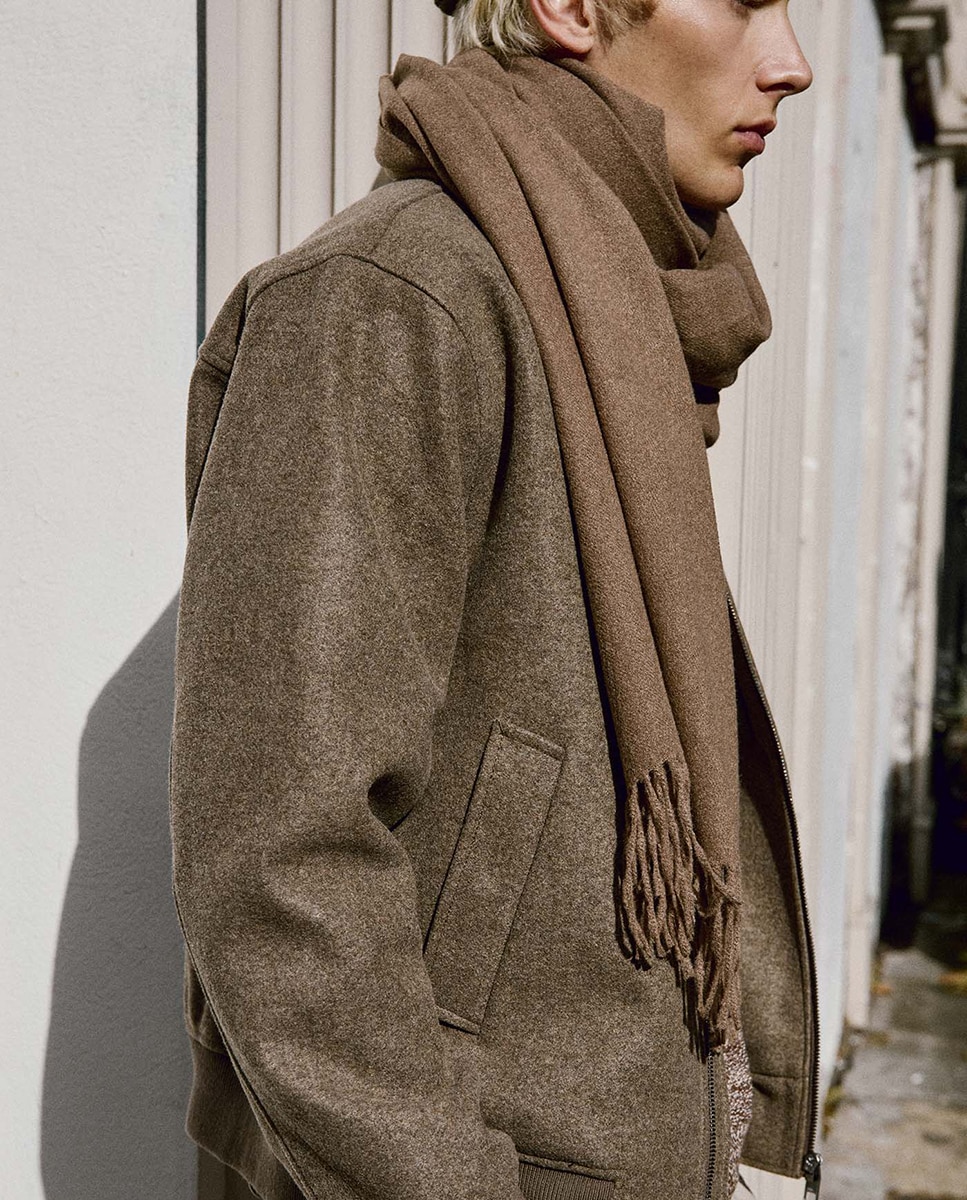 Cachecol Liso Cinzento-3