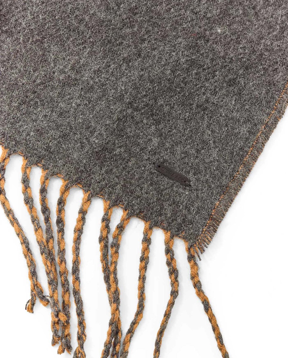 Cachecol de Dupla Face Cinzento-2