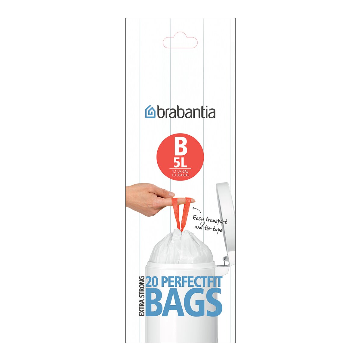 Imagem 0 de 20 sacos de lixo B 5 L Brabantia
