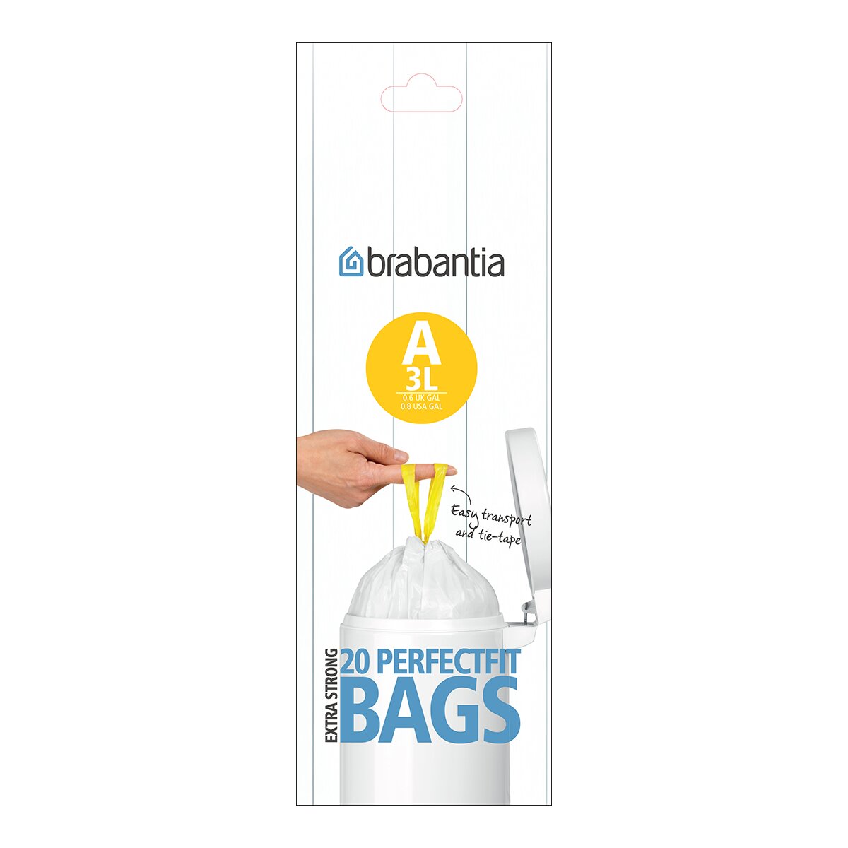 Imagem 0 de 20 sacos de lixo A 3 L Brabantia