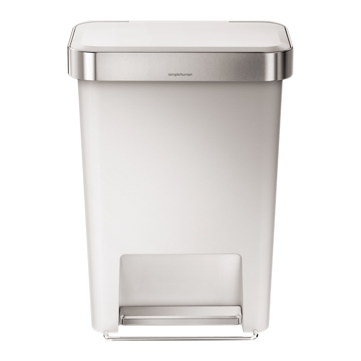 Balde do lixo com pedal 45L Simplehuman Branco-1