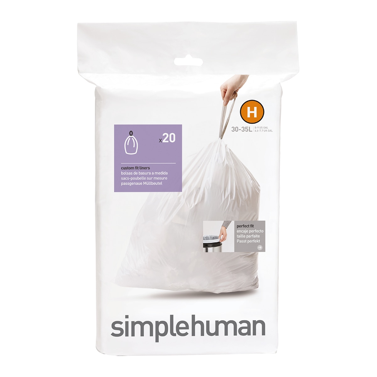 Imagem 0 de 20 bolsas de lixo 30-35L Simplehuman
