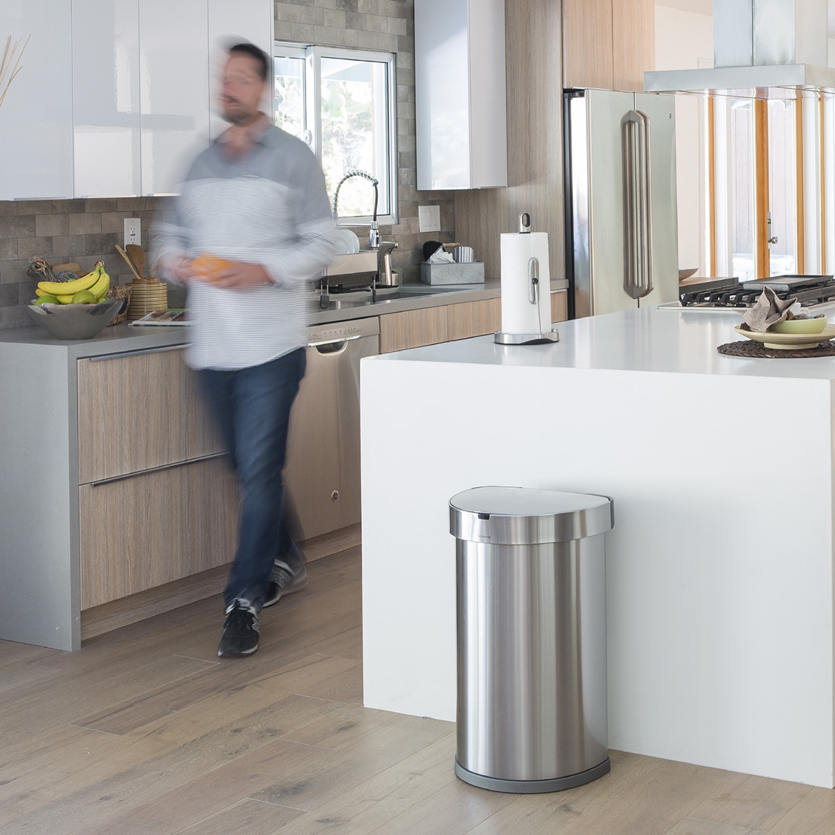 Balde do lixo com sensor 45L Simplehuman Aço-4
