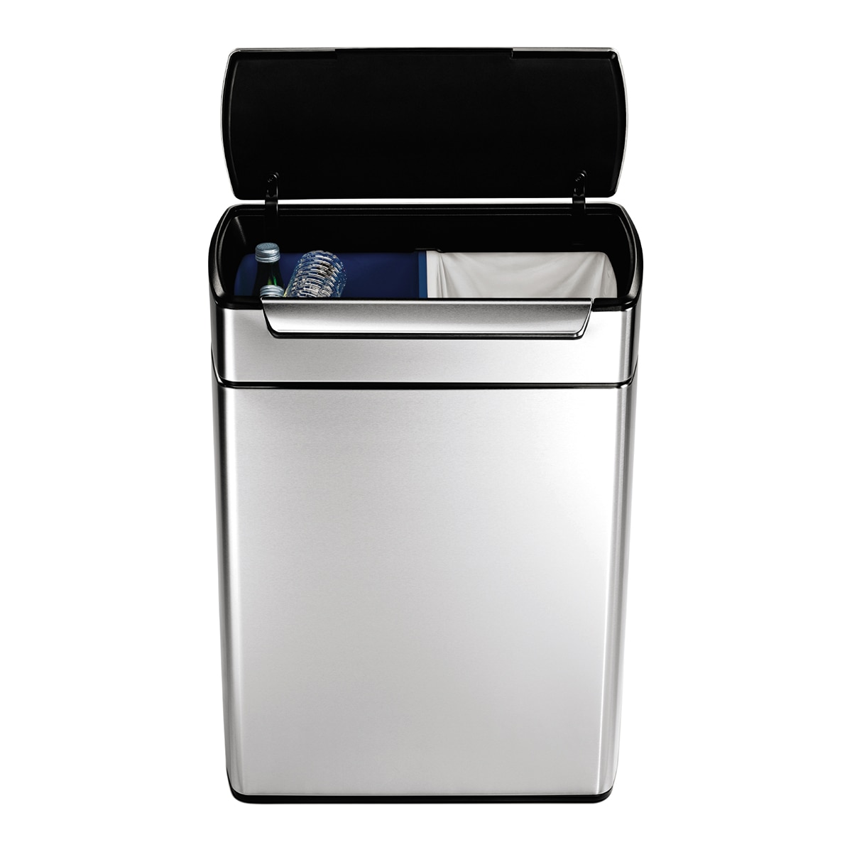 Balde do lixo para reciclar Touch-Bar 24+24L Simplehuman Aço-1