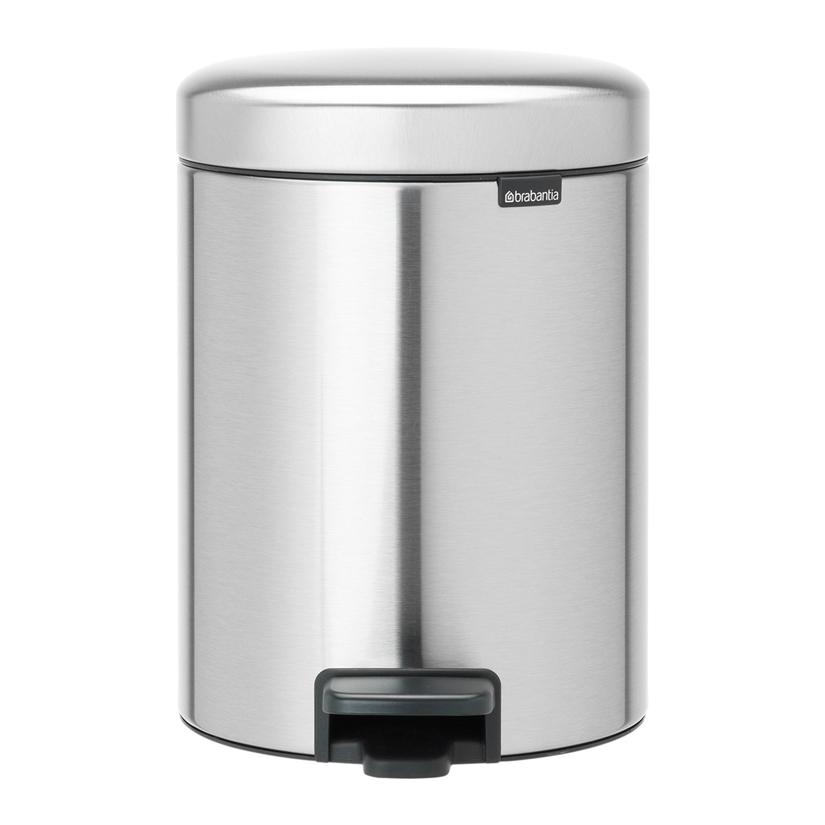 Papelera de baño con pedal NewIcon 5L Brabantia - Acero mate 5 litros Acero mate-1