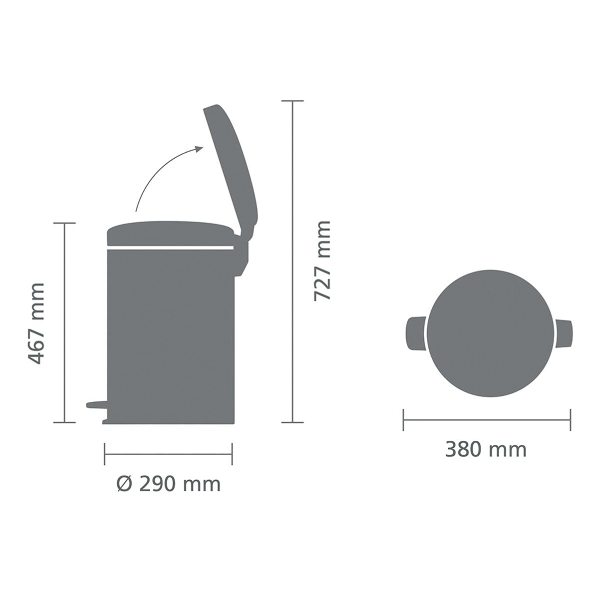 Balde do Lixo com Pedal Newicon 20 L Branco-5