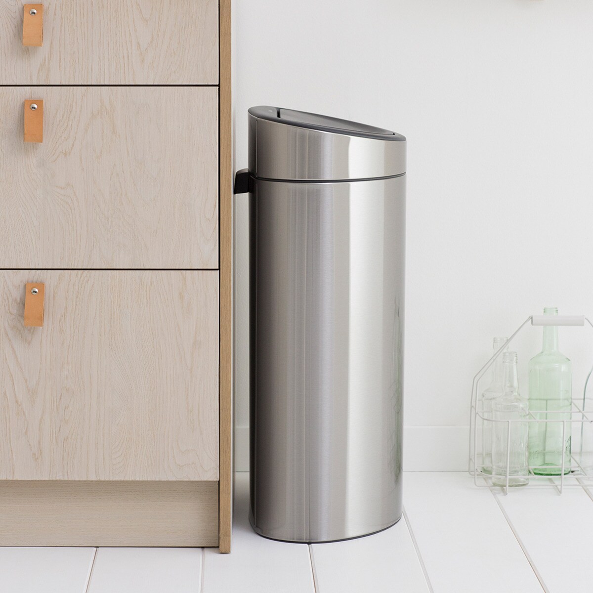 Balde do Lixo para Reciclagem Touch Bin - 23X10 L Aço-3
