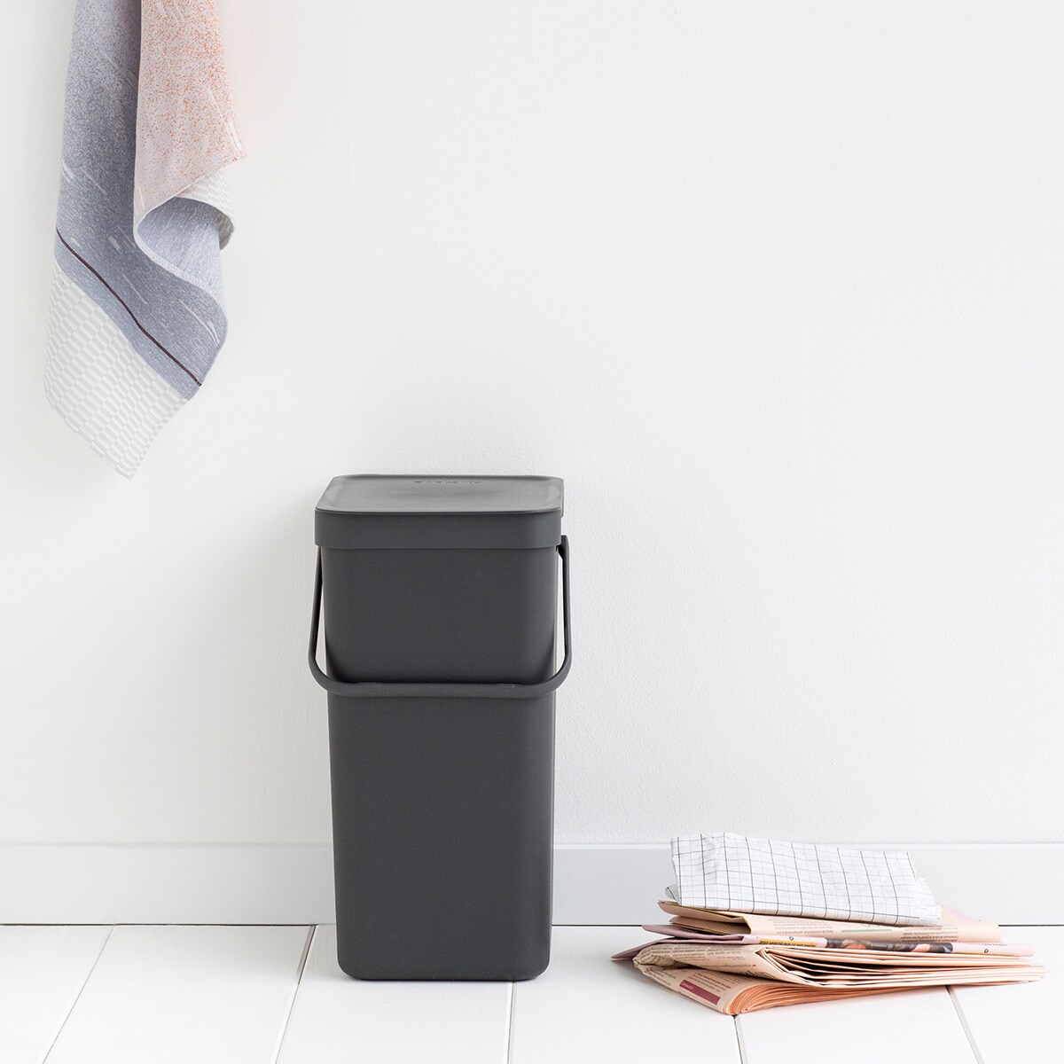 Balde do Lixo para Reciclagem Sort&Go 16 L Cinzento-2
