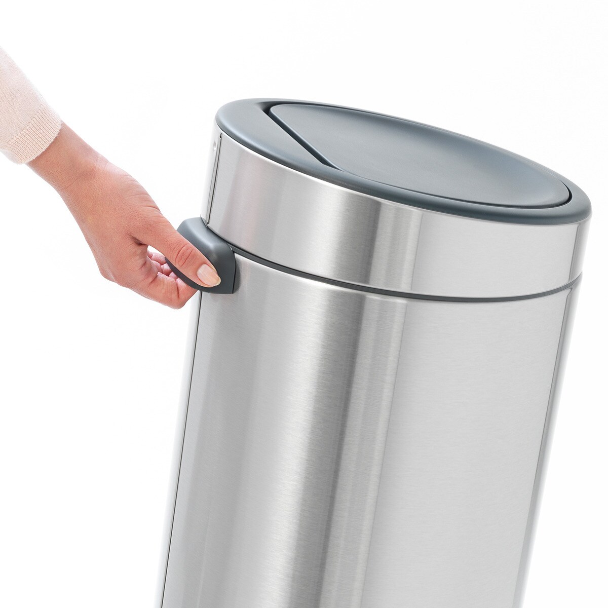 Cubo de basura de acero Touch Bin 30L Brabantia - Verde 30 litros Plata-2