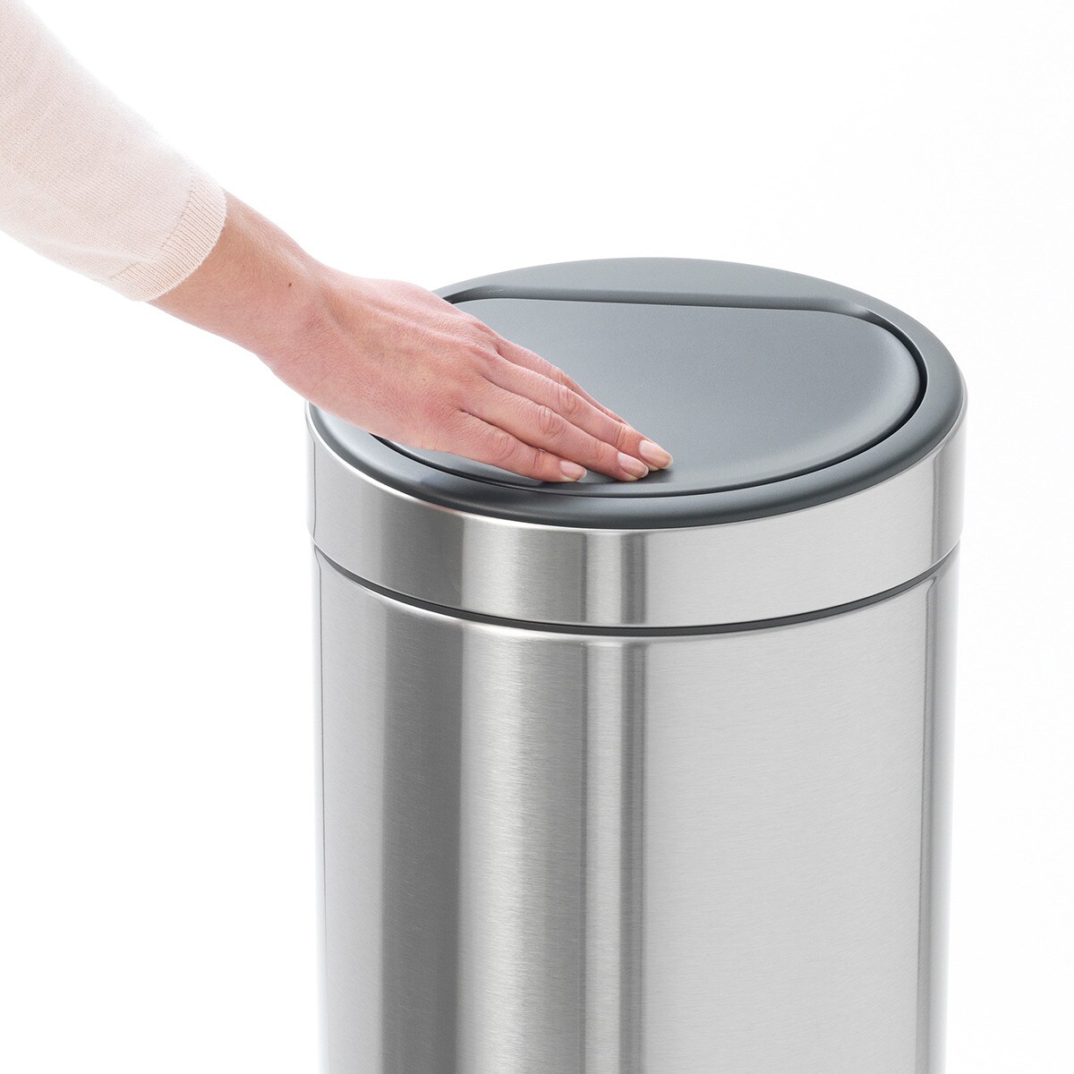Cubo de basura de acero Touch Bin 30L Brabantia - Verde 30 litros Plata-4