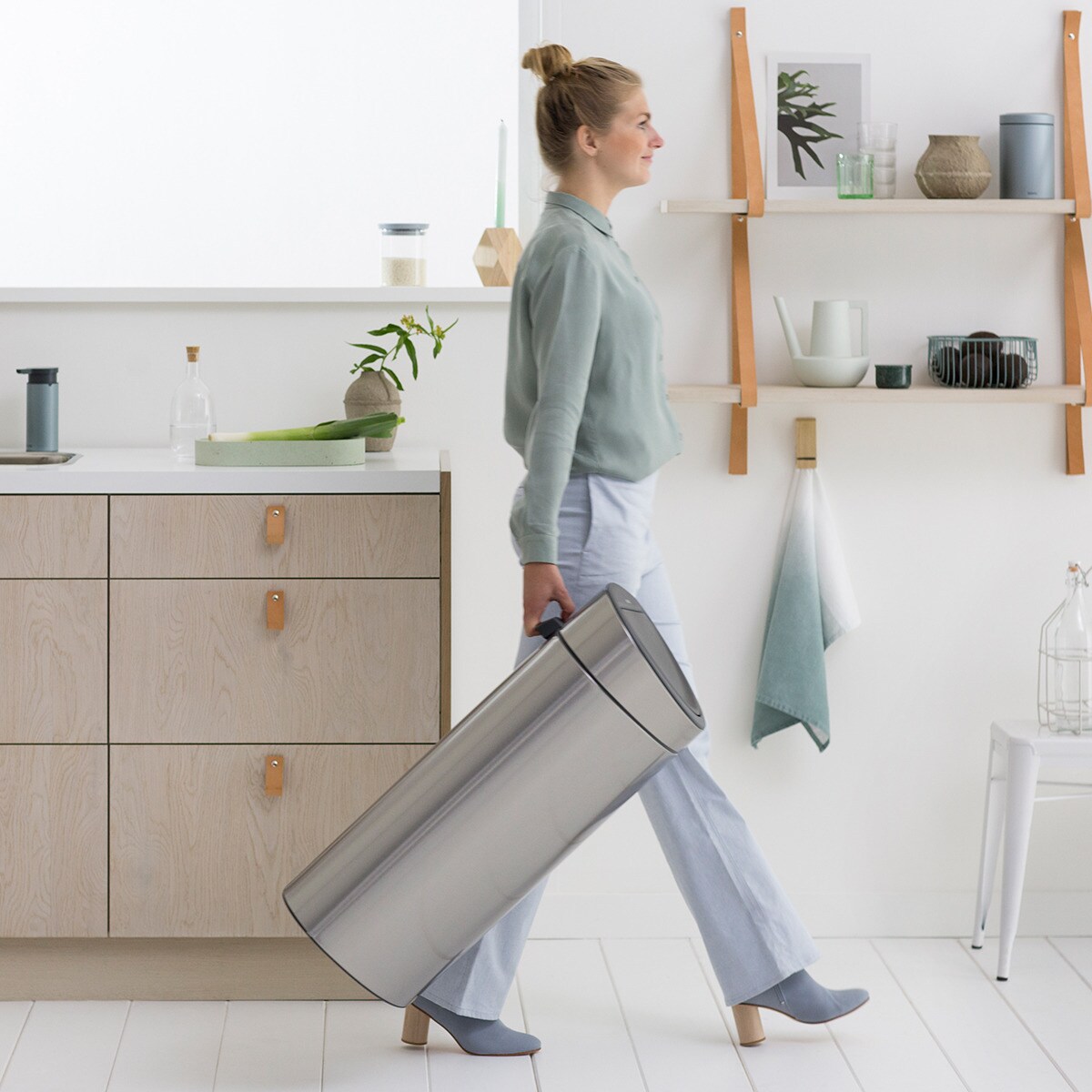 Cubo de basura de acero Touch Bin 40L Brabantia - Acero Acero-5