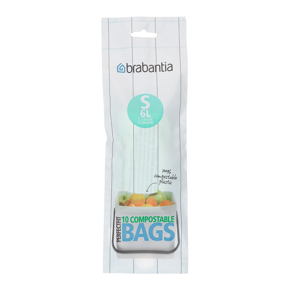 Imagem 0 de 10 sacos de lixo S 6 L Brabantia