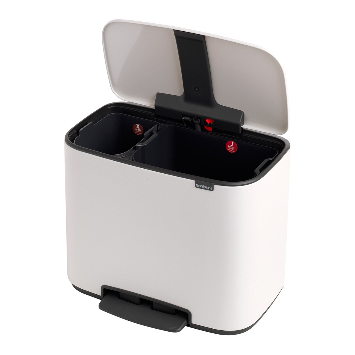Balde do Lixo com Pedal para Reciclagem BO - 11X23 L Branco-3
