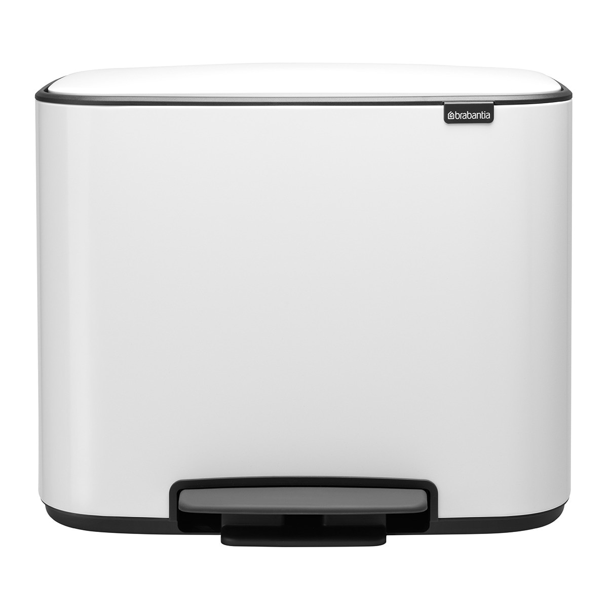 Balde do Lixo com Pedal para Reciclagem BO - 3X11 L Branco-1