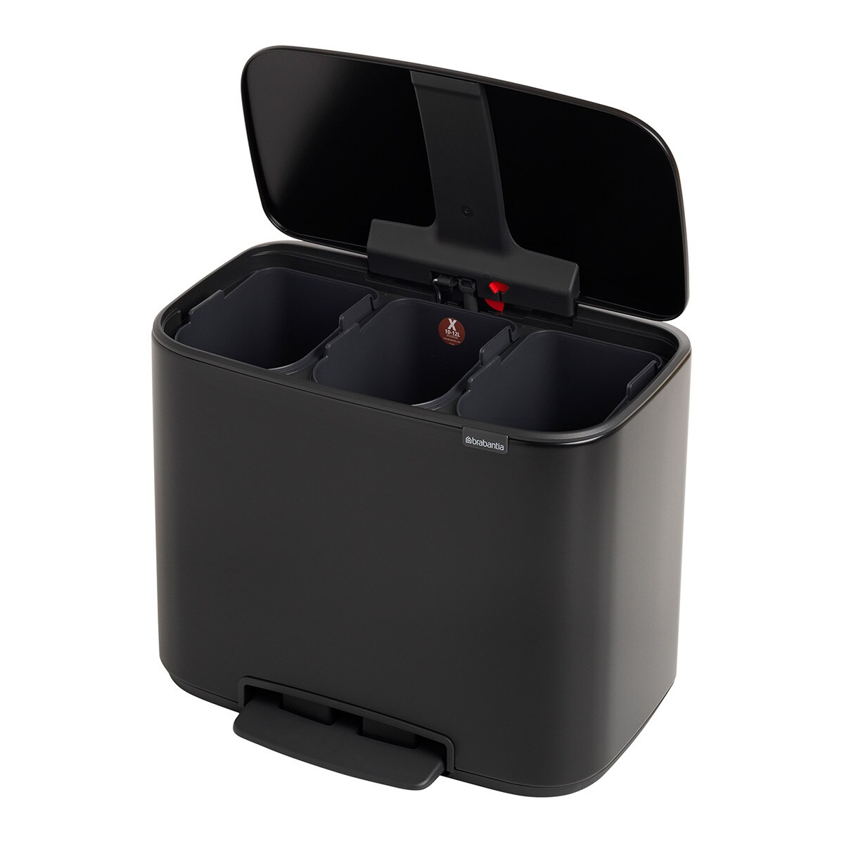 Balde do Lixo com Pedal para Reciclagem BO - 3X11 L Preto-3