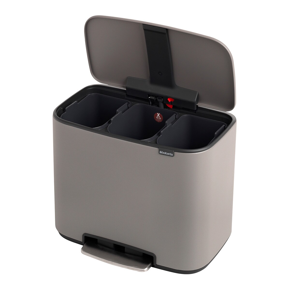 Balde do Lixo com Pedal para Reciclagem BO - 3X11 L Cinzento-claro-3
