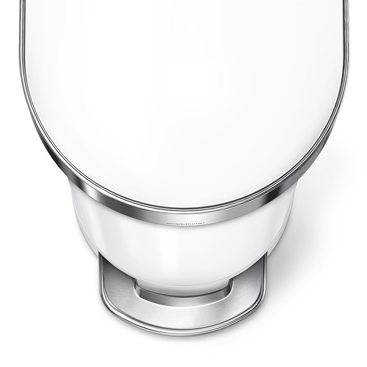 Balde do lixo com pedal estreito 45 L Simplehuman Branco-2