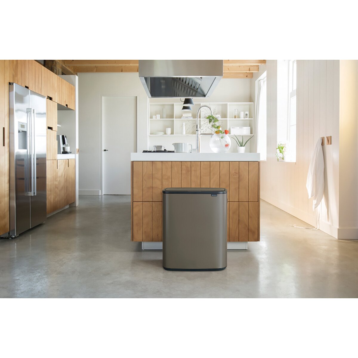 Balde do Lixo para Reciclagem BO Touch Bin 30 + 30 L Platina-5