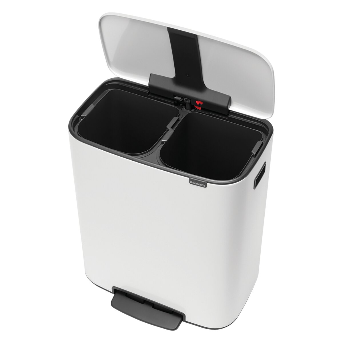 Cubo de basura con pedal para reciclar BO 2x30 L Brabantia - Blanco Blanco-2