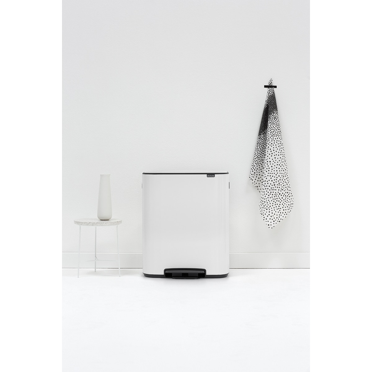 Cubo de basura con pedal para reciclar BO 2x30 L Brabantia - Blanco Blanco-6