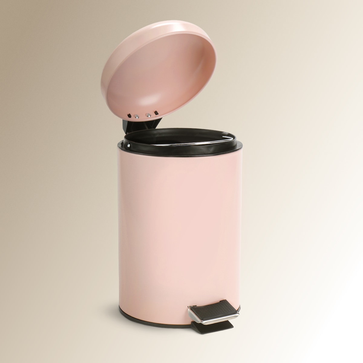 Papelera de baño de acero 3 L El Corte Inglés Rosa claro-2