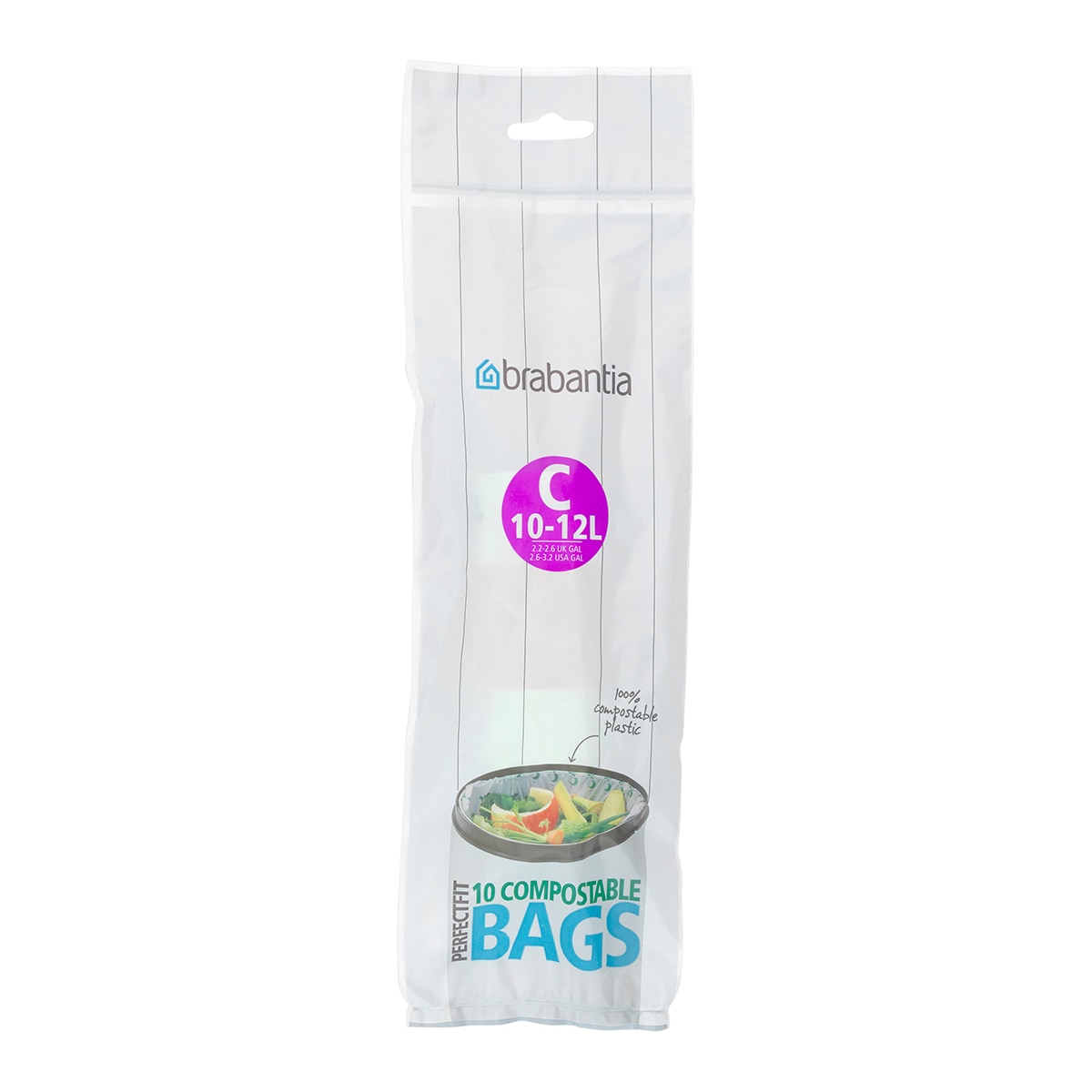 10 sacos de lixo biodegradáveis C 10-12 L Verde-claro-1