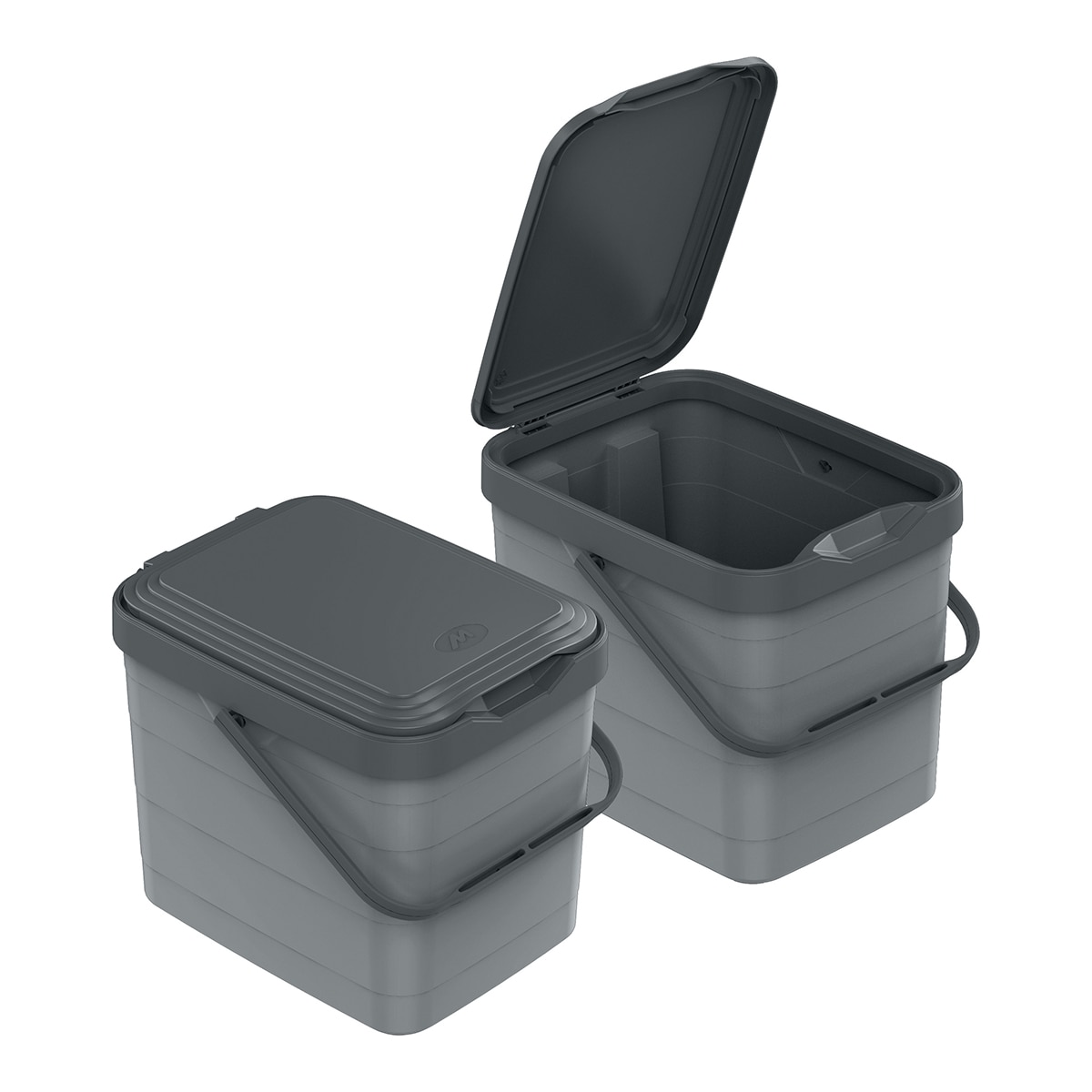 Cubo de basura para residuos orgánicos Wallbin El Corte Inglés Antracita-2