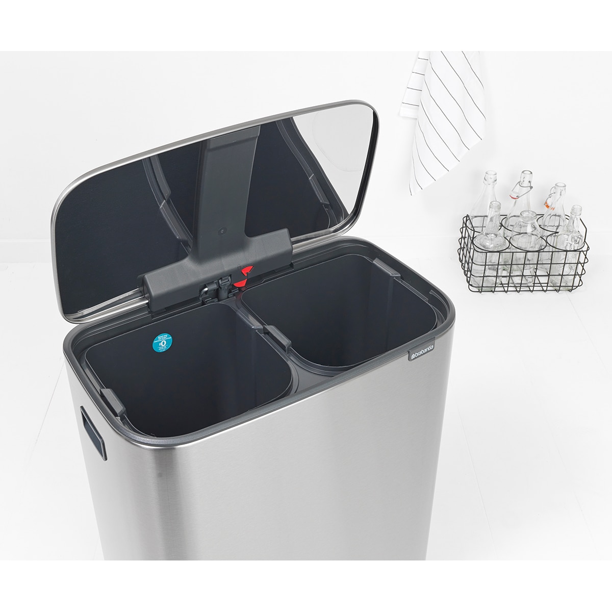Balde do Lixo com Pedal para Reciclagem BO Pedal Bin - 2X30 L Aço-5