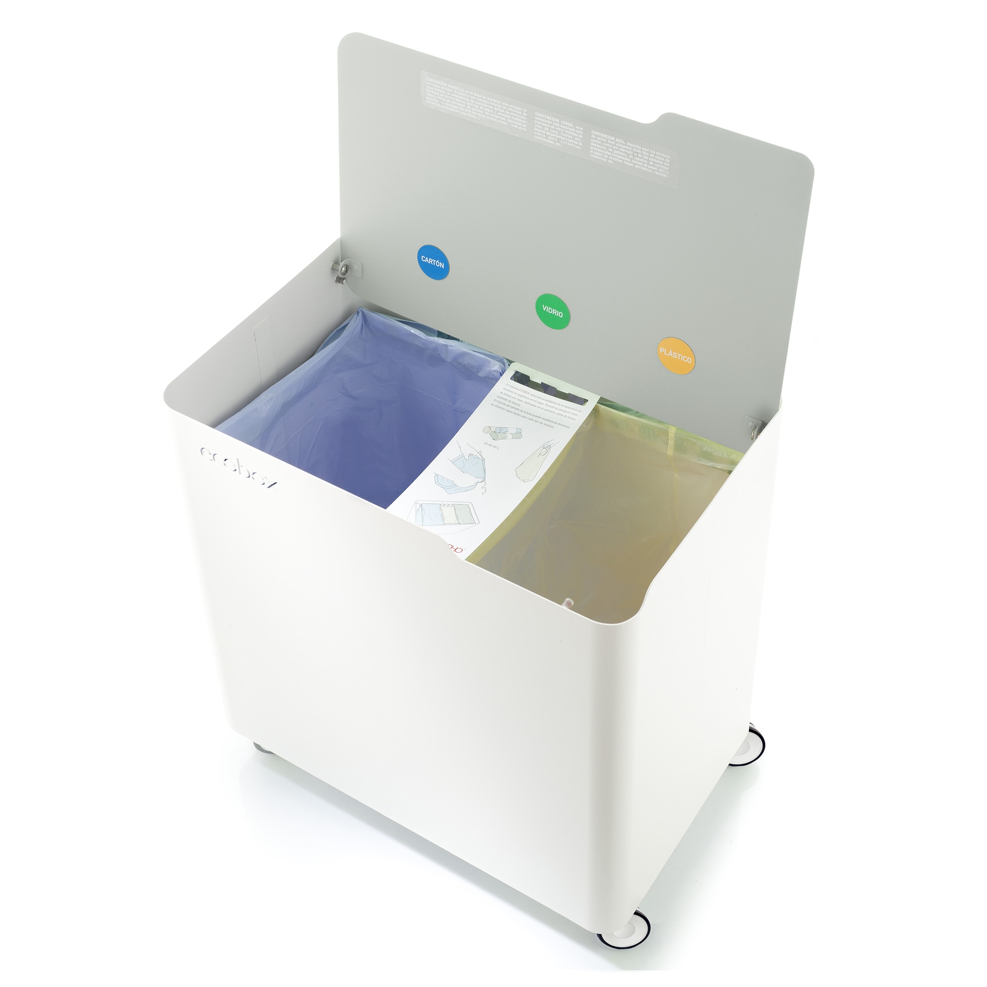 Balde do Lixo para Reciclagem Ecobox Preto-2