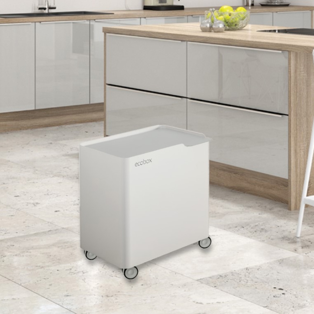Balde do Lixo para Reciclagem Ecobox Preto-5