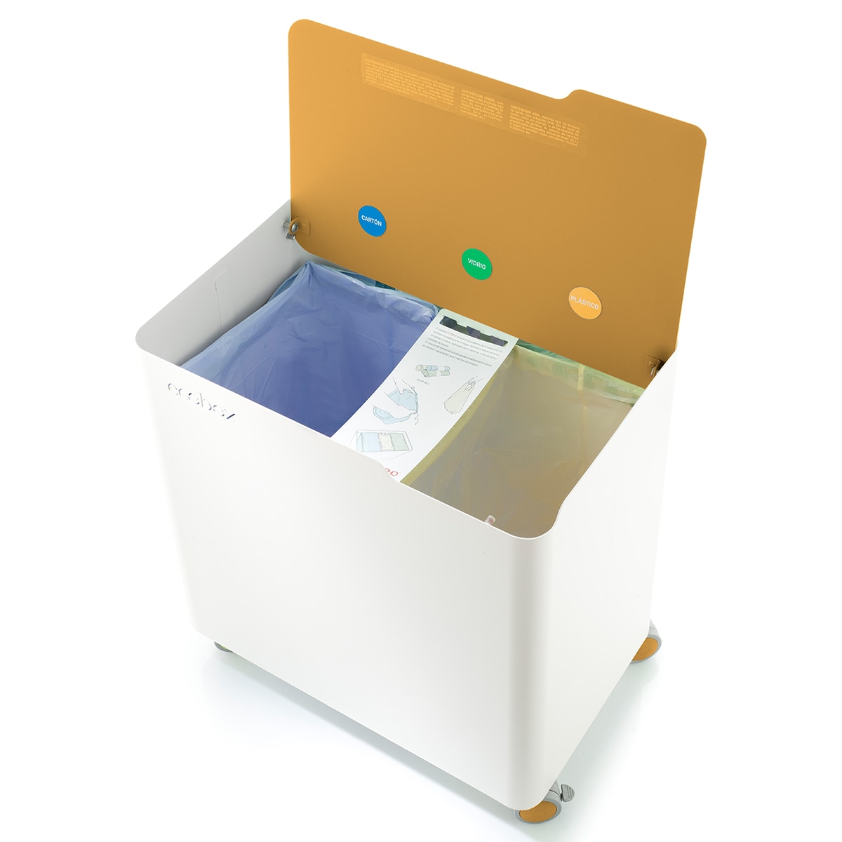 Balde do Lixo para Reciclagem Ecobox Mostarda-3