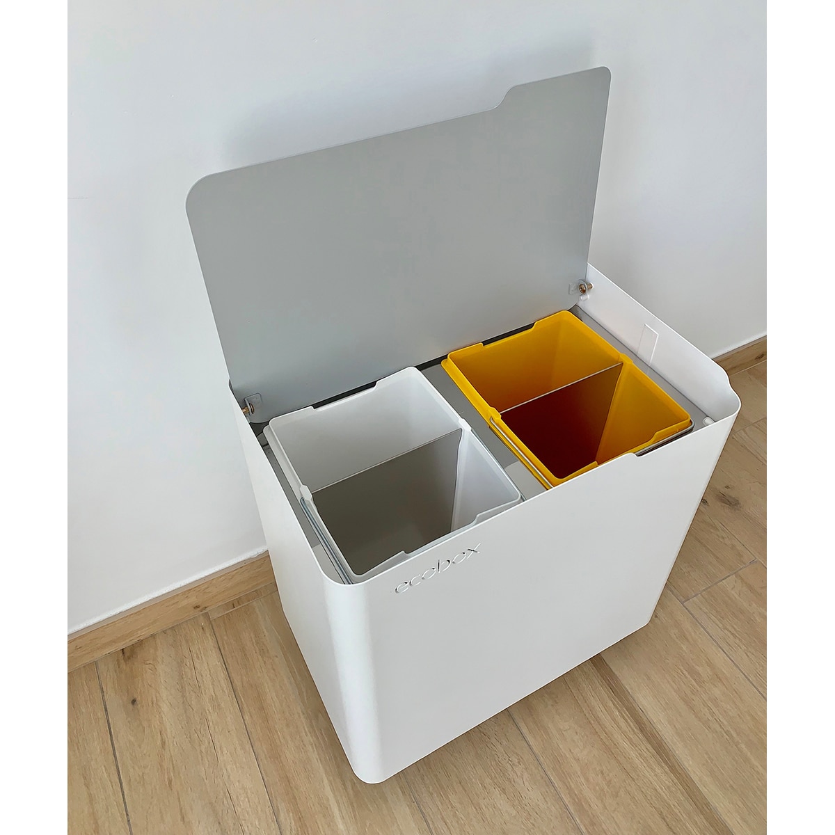 Balde do Lixo para Reciclagem Eco Box Top Cinzento-4