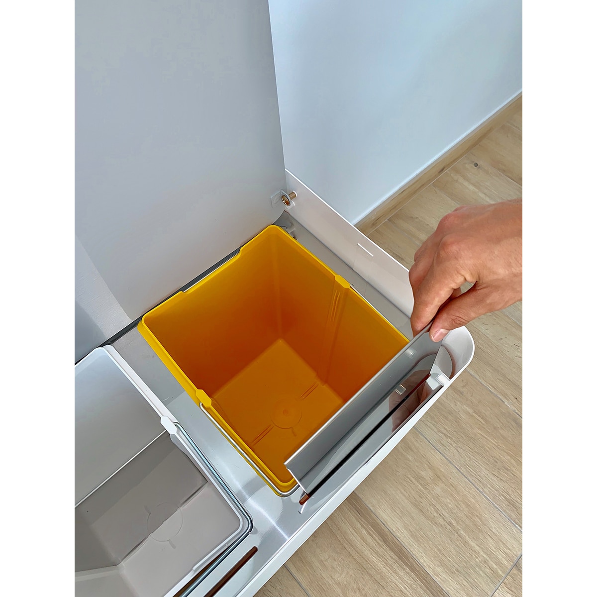 Balde do Lixo para Reciclagem Eco Box Top Cinzento-6