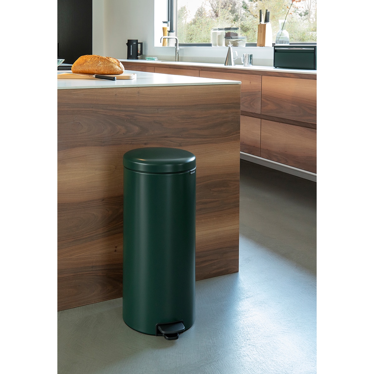 Balde do lixo com pedal Newlcon 30 L Verde-6