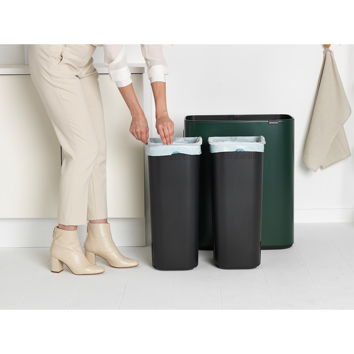 Balde do Lixo para Reciclagem Bo Touch Bin - 2X30 L Verde-7