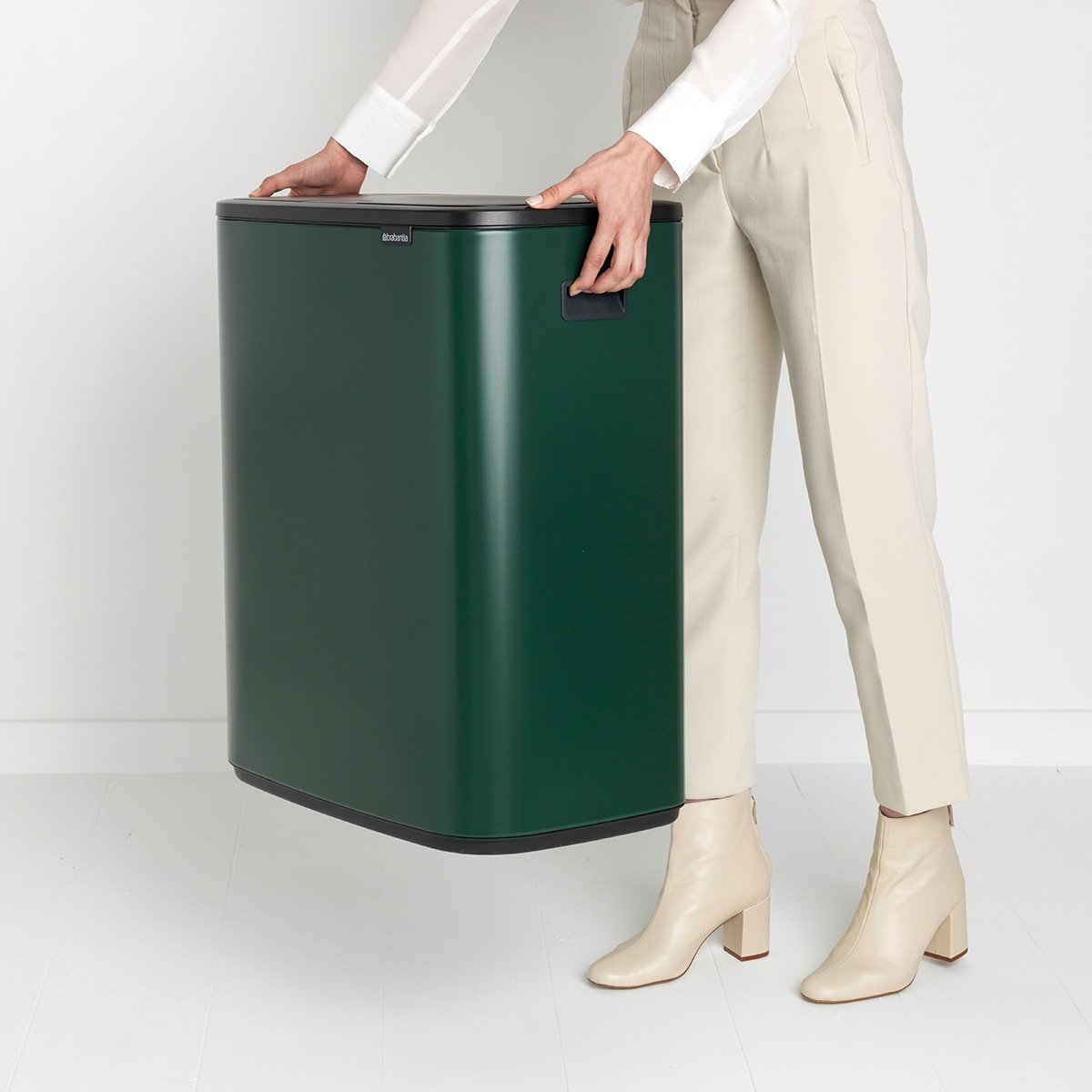 Balde do Lixo para Reciclagem Bo Touch Bin - 2X30 L Verde-10
