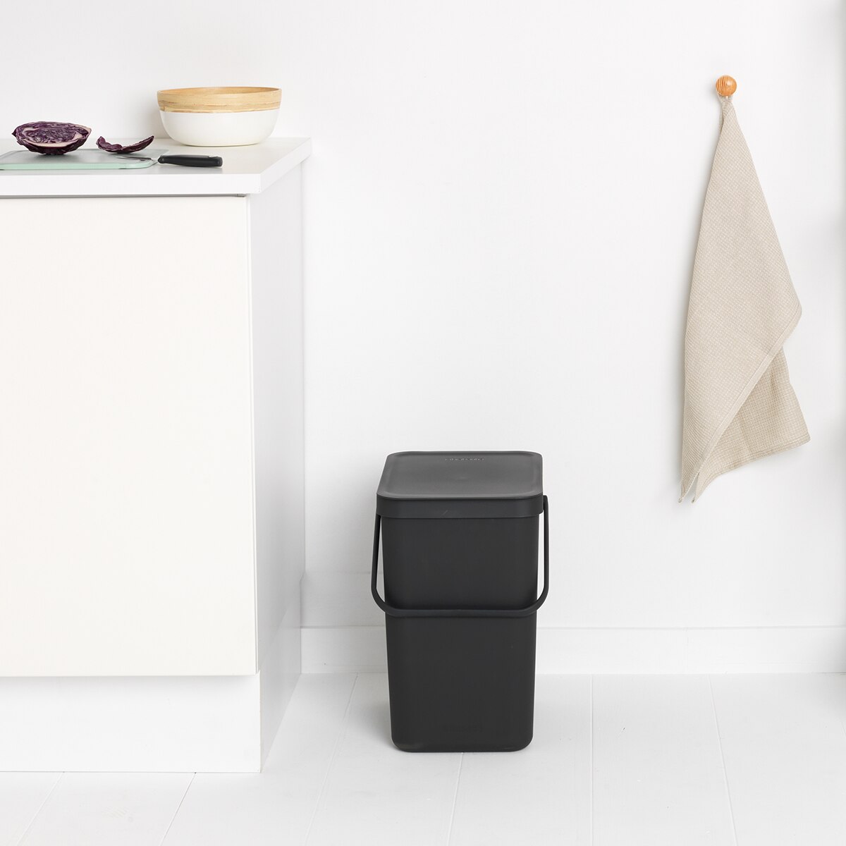 Balde do Lixo para Reciclagem Sort&Go - 25 L Cinzento-8