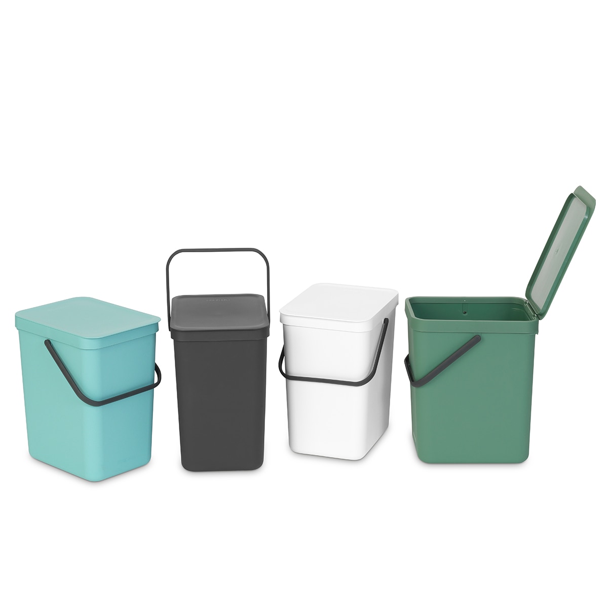 Balde do Lixo para Reciclagem Sort&Go - 25 L Cinzento-12