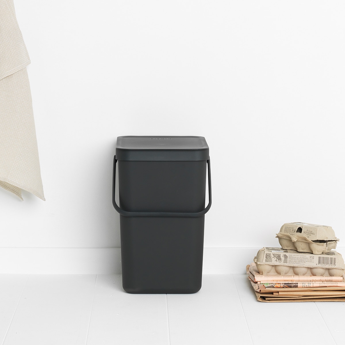 Balde do Lixo para Reciclagem Sort&Go - 25 L Cinzento-13