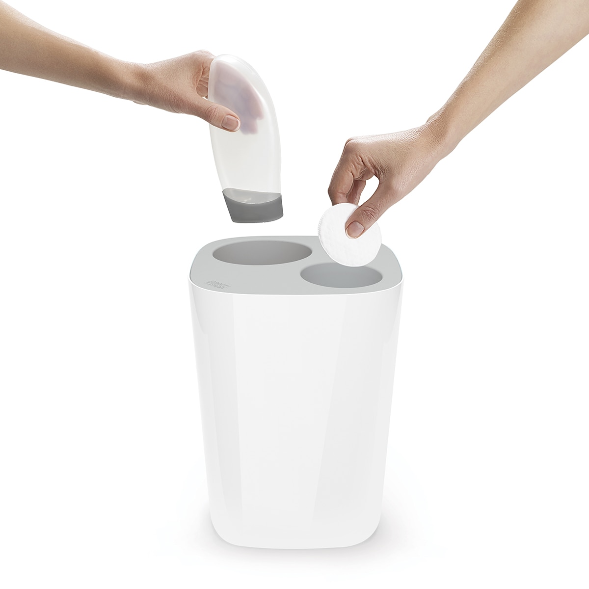 Balde do Lixo de Casa de Banho 8 L Split™ Branco-2