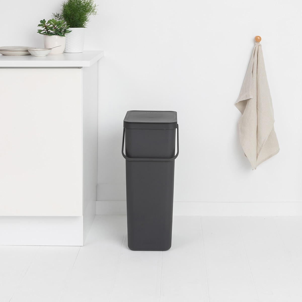 Cubo de basura para reciclar Sort&Go 40L Brabantia - Verde oscuro Gris-10