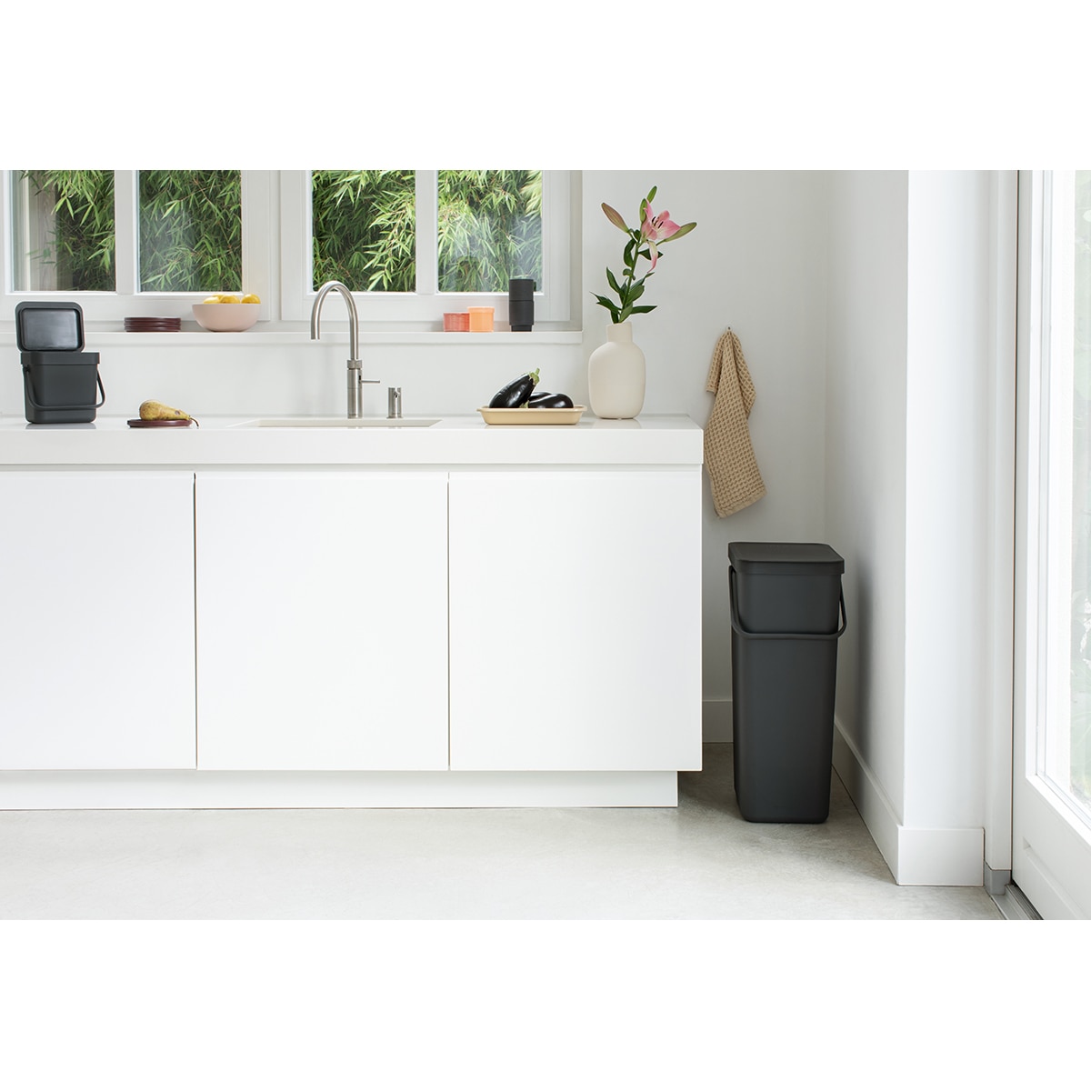 Cubo de basura para reciclar Sort&Go 40L Brabantia - Verde oscuro Gris-11