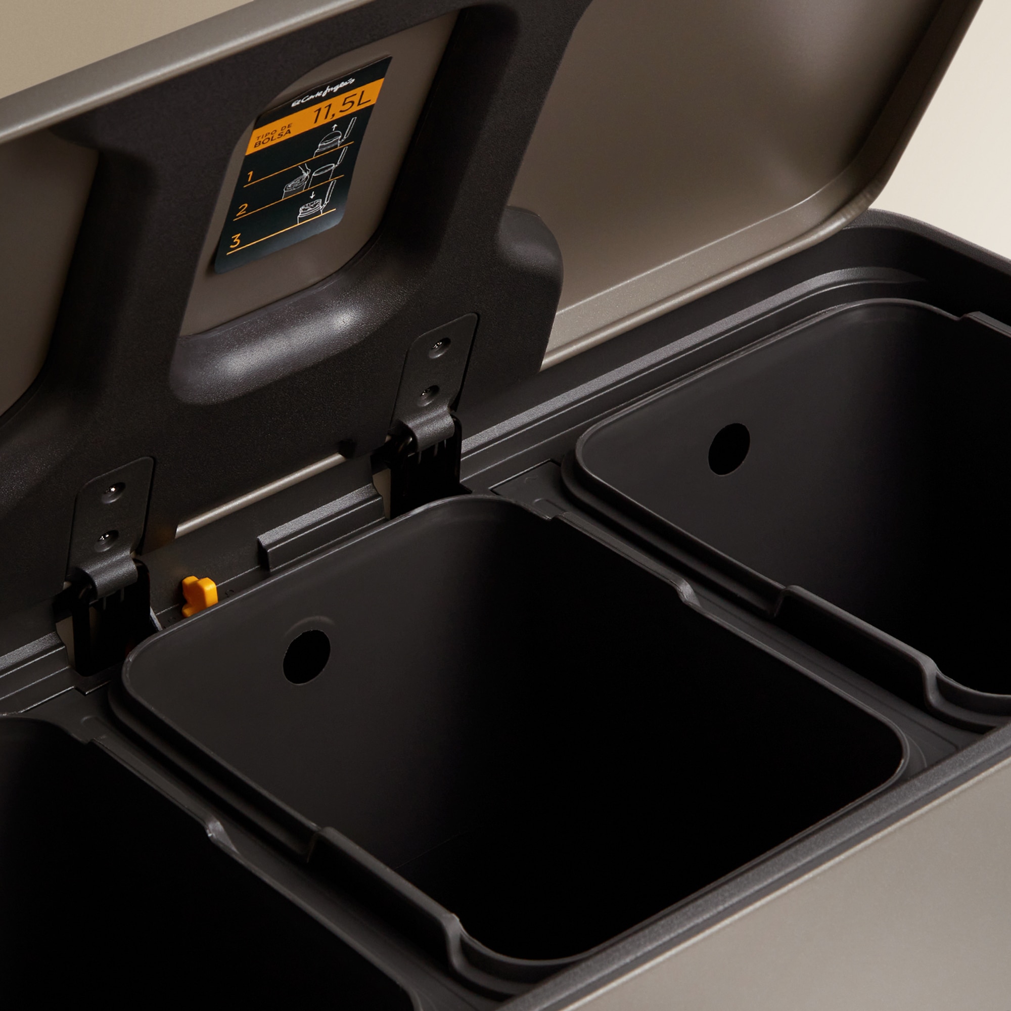 Balde do Lixo com Pedal 3X11,5 L Prata-4