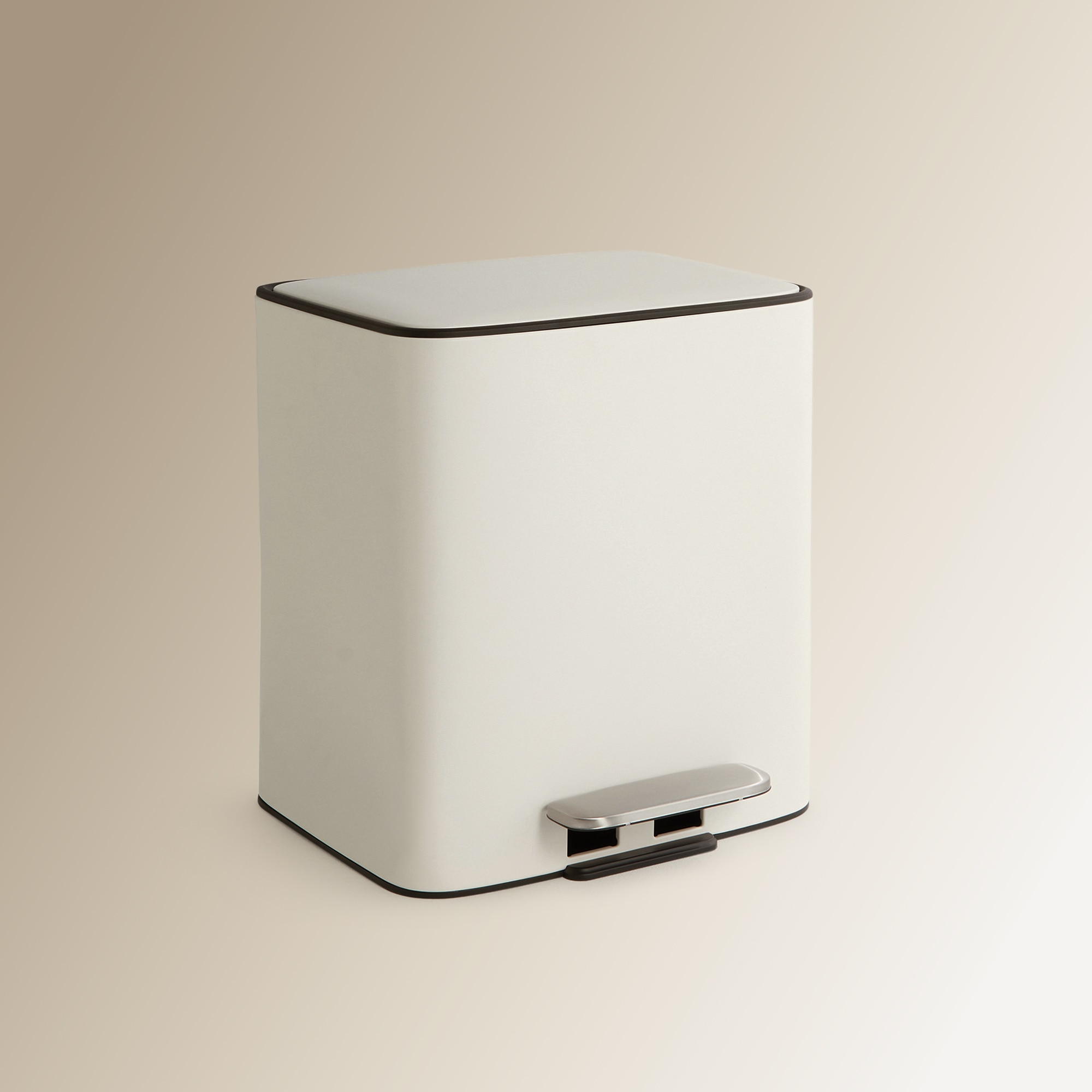 Cubo de basura con pedal 2 x 11,5 L El Corte Inglés - Blanco Blanco-2
