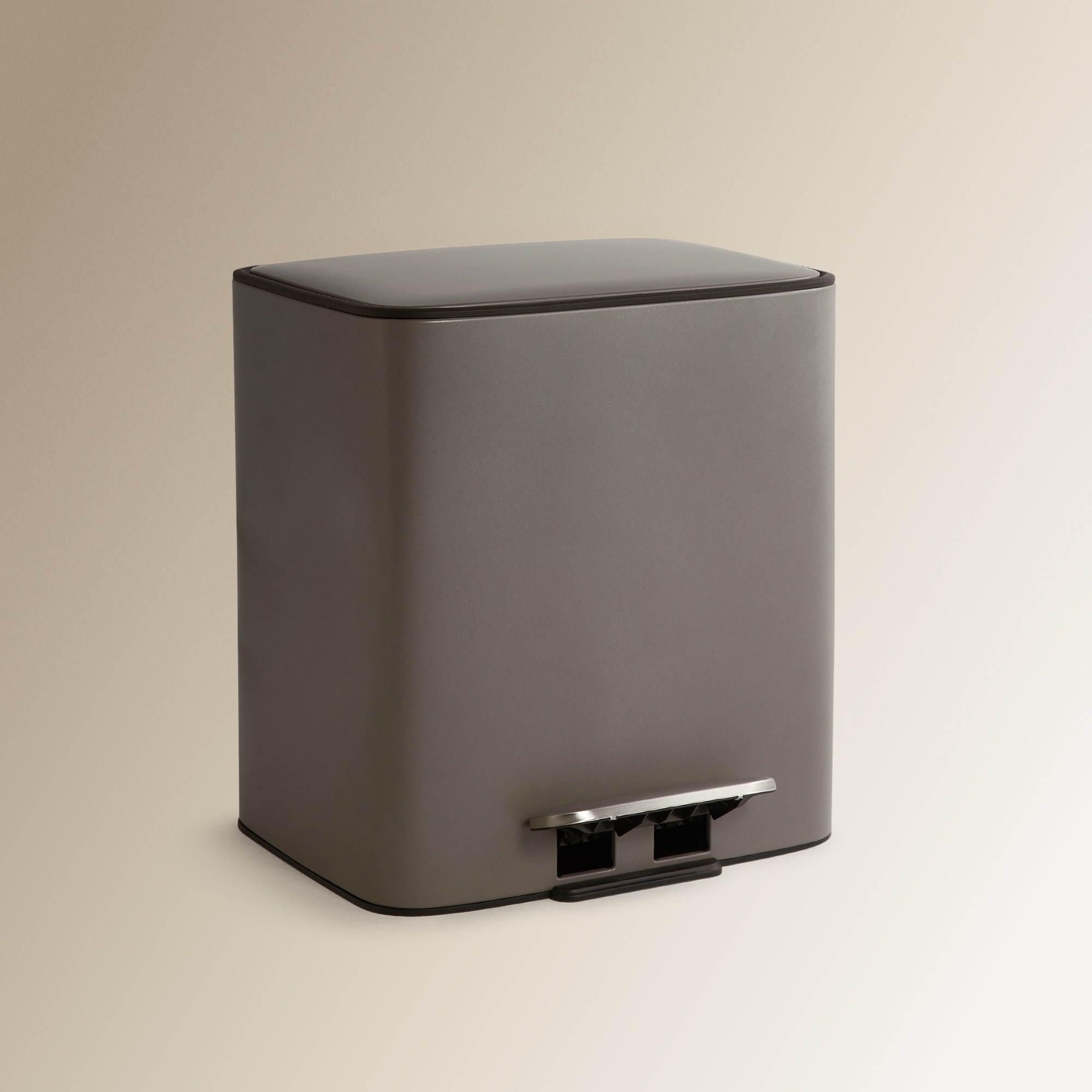 Cubo de basura con pedal 2 x 11,5 L El Corte Inglés Plata-2