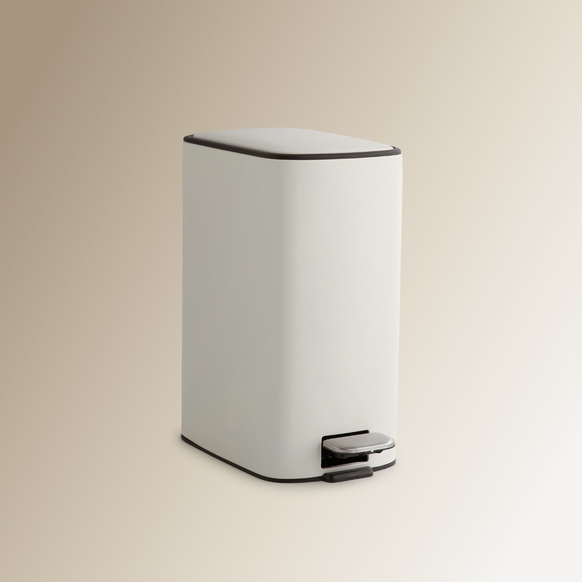 Cubo de basura con pedal 11,5 L El Corte Inglés - Blanco Blanco-2
