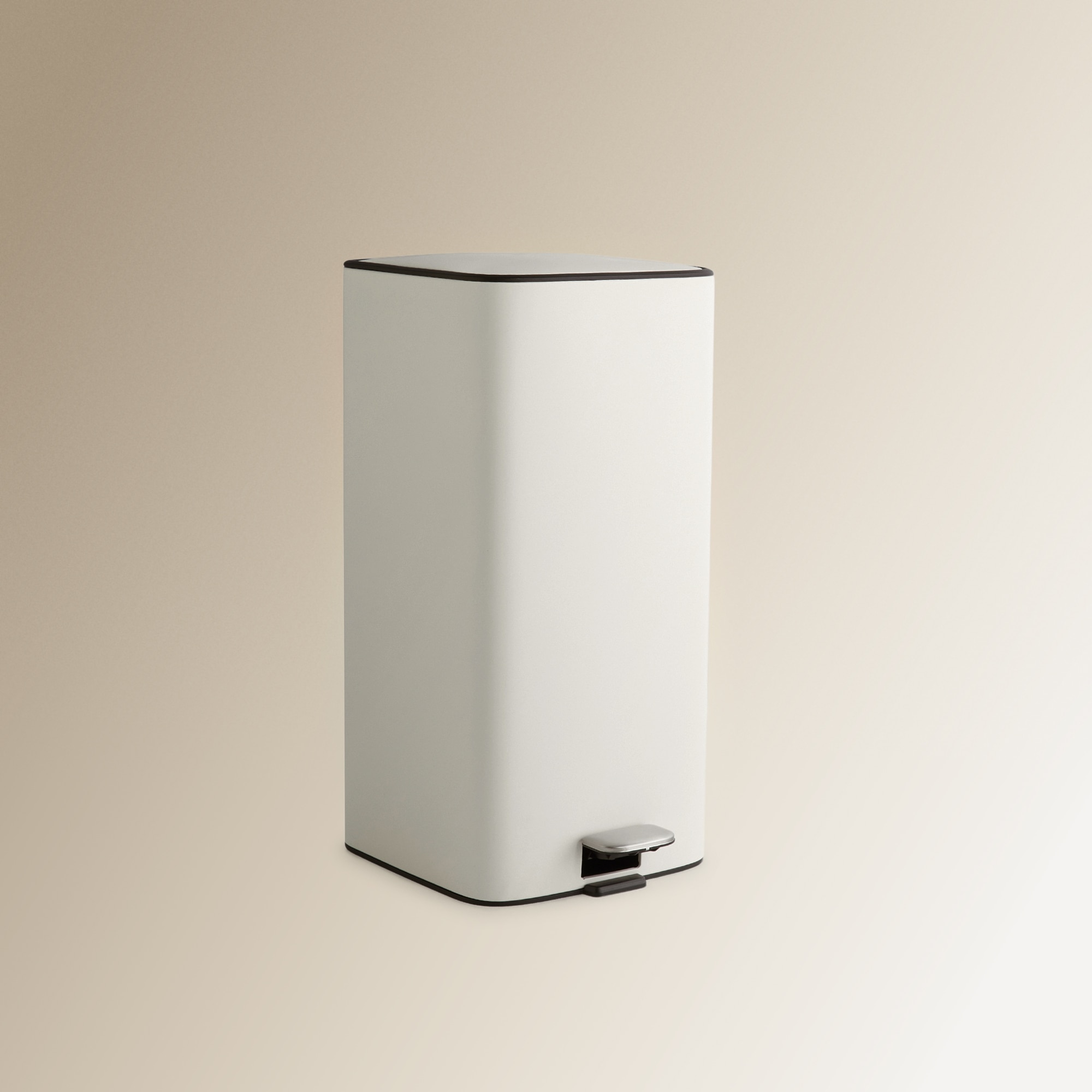 Cubo de basura con pedal 28 L El Corte Inglés - Blanco Blanco-2