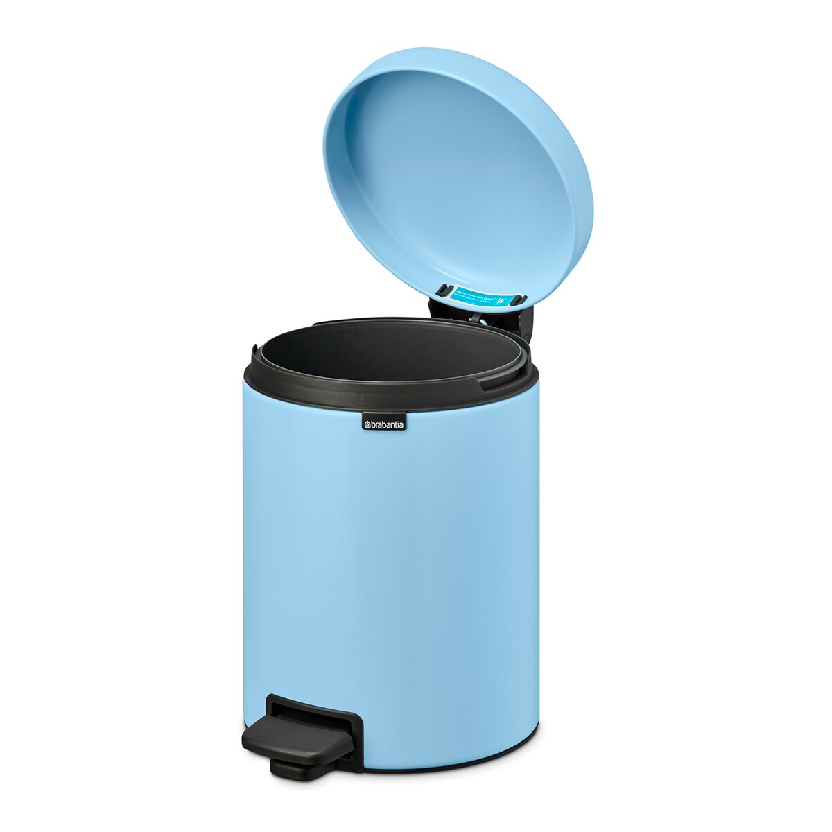 Balde do Lixo de Casa de Banho com Pedal Newicon 5 L Azul-2