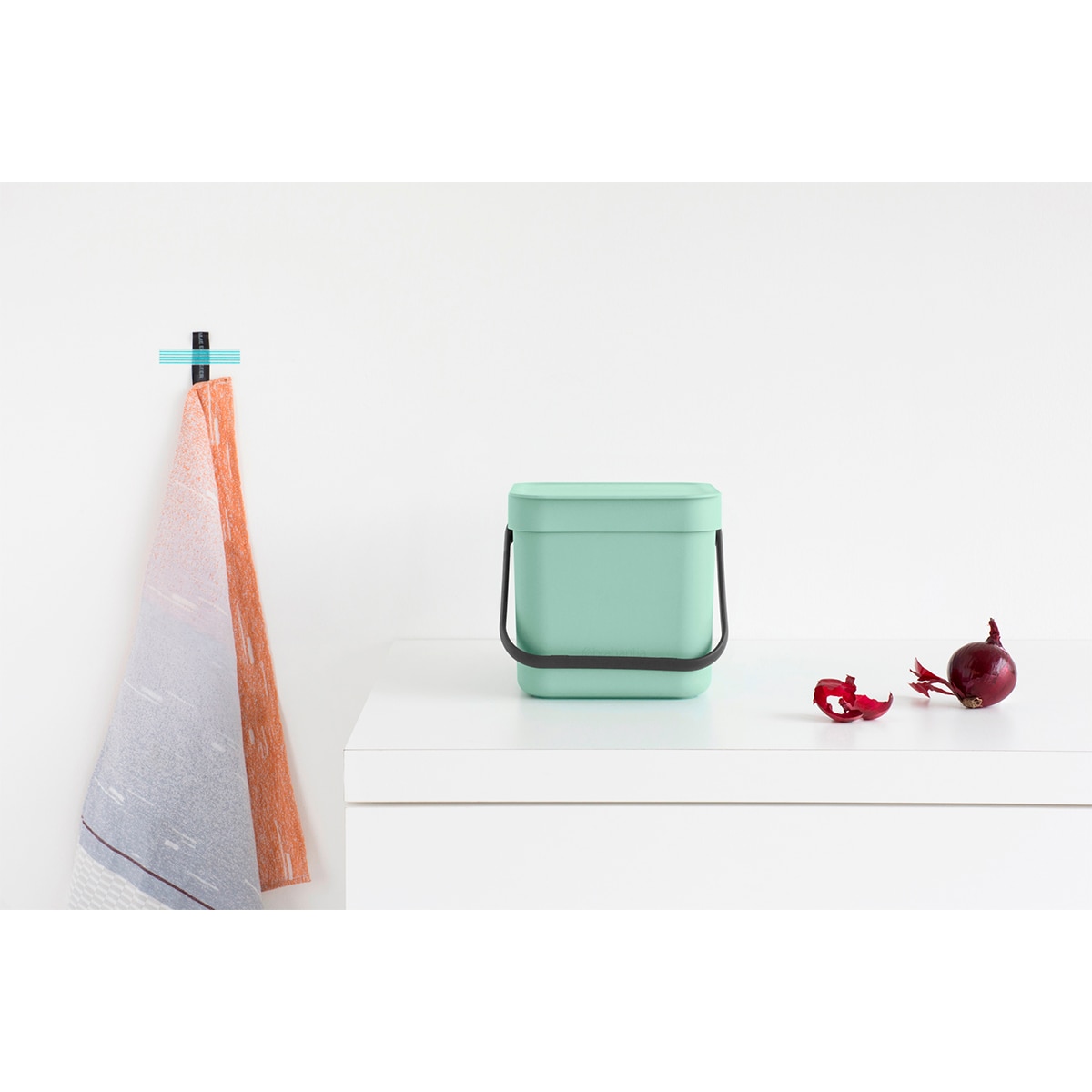 Balde do Lixo para Reciclagem Sort&Go 3 L Verde-claro-7